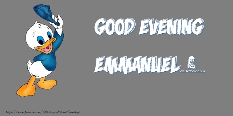 Greetings Cards for Good evening - Animation | Good Evening Emmanuel